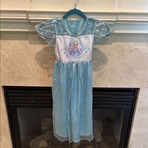 Disney Frozen Elsa Dress in Light Blue and White